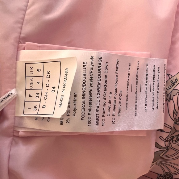 NWT Emilio Pucci Goose Down Jacket Size USA 4 Small Pink color - Picture 6 of 12